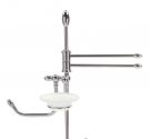 Standing toilet Brush holder, Paper holder, Soap holder and Towel bidet - two rods rotatable - chrome-plated brass anti-rust
