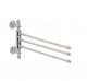 Accessorio porta asciugamani a muro tre bacchette rotabili L 31 cm - LINEA ONDA