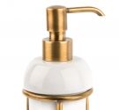Dispenser-sapone-bagno-da-lavabo-colore-bronzo-per-arredo-bagno-in-ottone-e-ceramica-bianca-realizzazione-artigianale