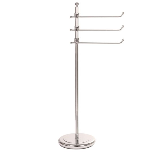 Standing paper towel holder, three straight arms brass chrome - brass - bronze- Line Weave bathroom accessories Italian high
