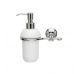 White ceramic soap dispenser suspended on wall for bathroom furniture - WEAVE LINE