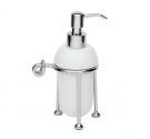 Dispenser per sapone liquido in ceramica bianca e motivo a nodo-bagno italiano eleganza e classicità-IdeArredoBagno