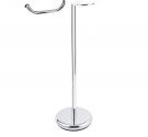 Floor stand roll holder, towel rack, and soap-base space saving chromed brass-bathroom Furniture Italian Made in Tuscany