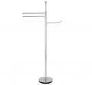 FLOOR STAND ROLL HOLDER AND PAPER TOWEL HOLDER-THE BASE SPACE-SAVING-BATHROOM ACCESSORIES CHROME PLATED BRASS MADE IN TUSCANY