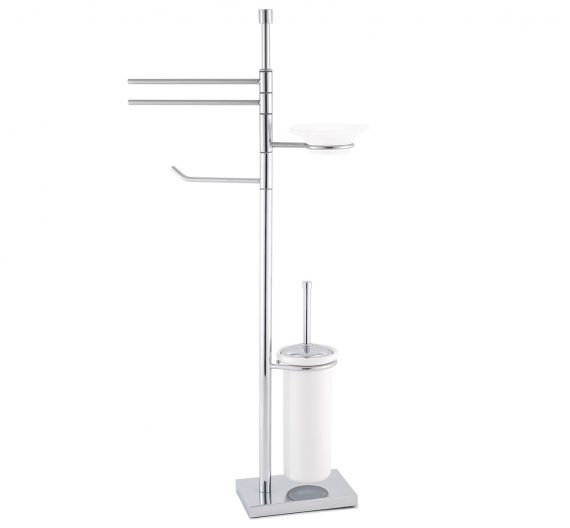 - standing bathroom toilet BRUSH holder CERAMIC TOWEL ROLL, SOAP, space-saving
