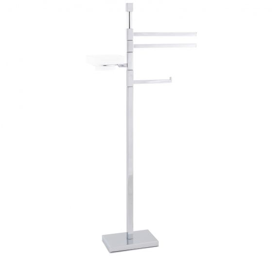 STANDING paper TOWEL holder WITH SOAP holder AND paper holder rectangular, space-saving