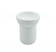 Bicchiere per porta spazzolini in ceramica bianca - diametro 6,2 cm - H 10,5 cm