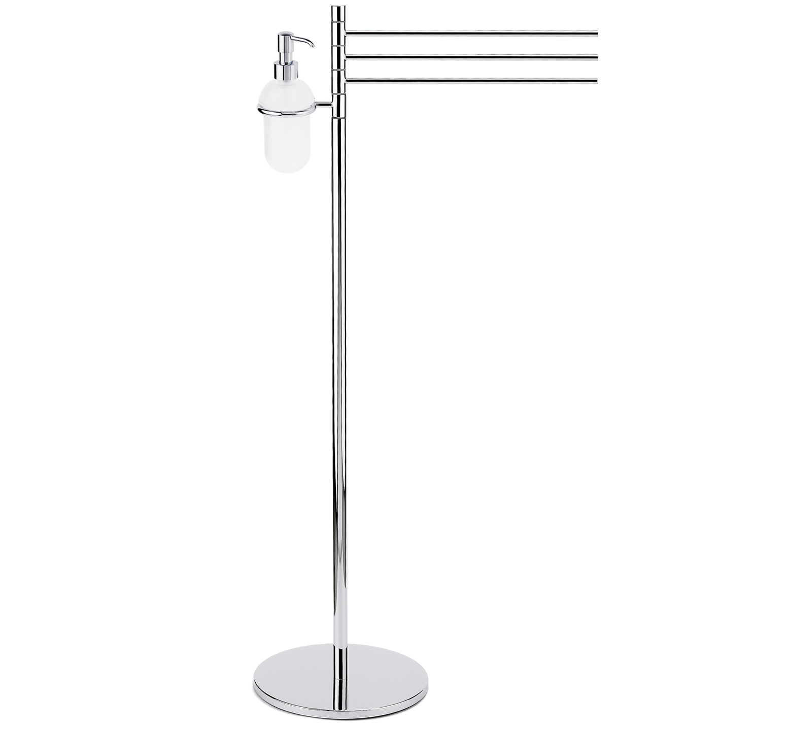 Piantana da bagno porta salviette e dispenser H 95 cm base 23 cm - LINEA MINIMAL