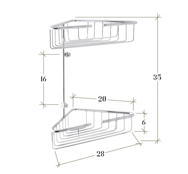 Squared hanging stainless steel soap holder for bathroom single level