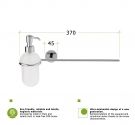 Accessories bathroom hanging towel bar, and snacks, in chrome-plated brass and glass - craft product, guaranteed rust-free