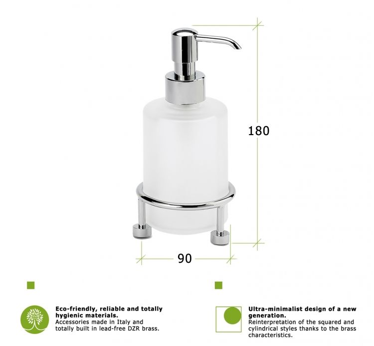 Dispenser sapone Liquido con Fissaggio a Muro dal Design Moderno