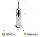 Port a toilet brush in chrome plated brass - bathroom accessories idearredobagno - craft product, high quality anti-rust