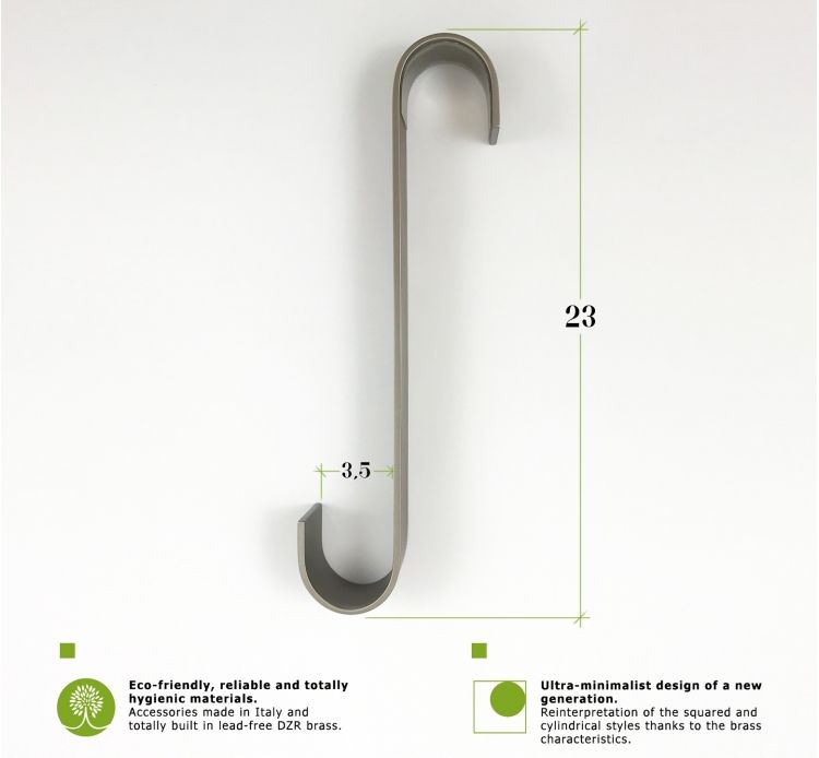 Gancio porta salviette doppio per termoarredo accessori da bagno di design