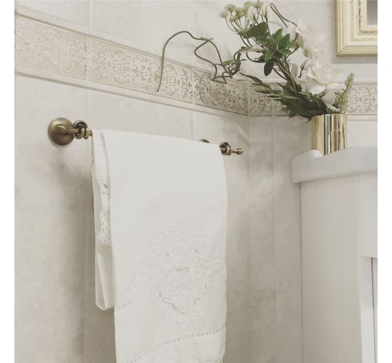 porta salviette da parete a tasselli-linea accessori bagno ottone cromo antiruggine-prodotto italiano per il bagno