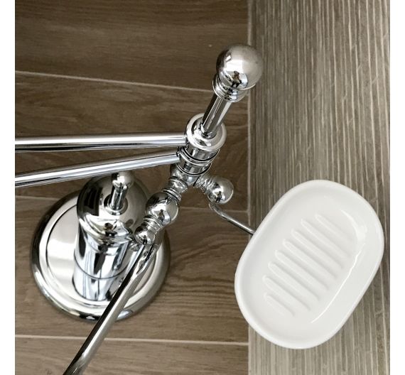  Piantana in stile inglese porta scopino, carta, salviette bidet porta sapone e carta igienica in stile classico elegante