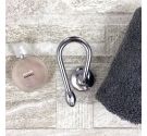 Hanger bathroom towels - wall fastener with external brass chrome plated high quality shabby chic style