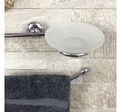 Serviette de la paroi et le porte-savon en verre - accessoires de salle de bain en laiton chromé - protection contre la rouille