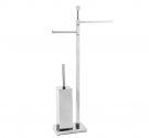 STANDING POLIFUNZIONE PORT BRUSH ROLL AND DOOR TOWEL SINGLE-BASE SPACE-SAVING CUBE - BATHROOM ACCESSORIES MADE IN TUSCANY