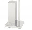 Free standing lavatory brush holder with single towel rack and toilet paper