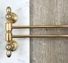 Bathroom towel racks - rods for the pivoting - wall fixing - chrome-plated brass handicraft product