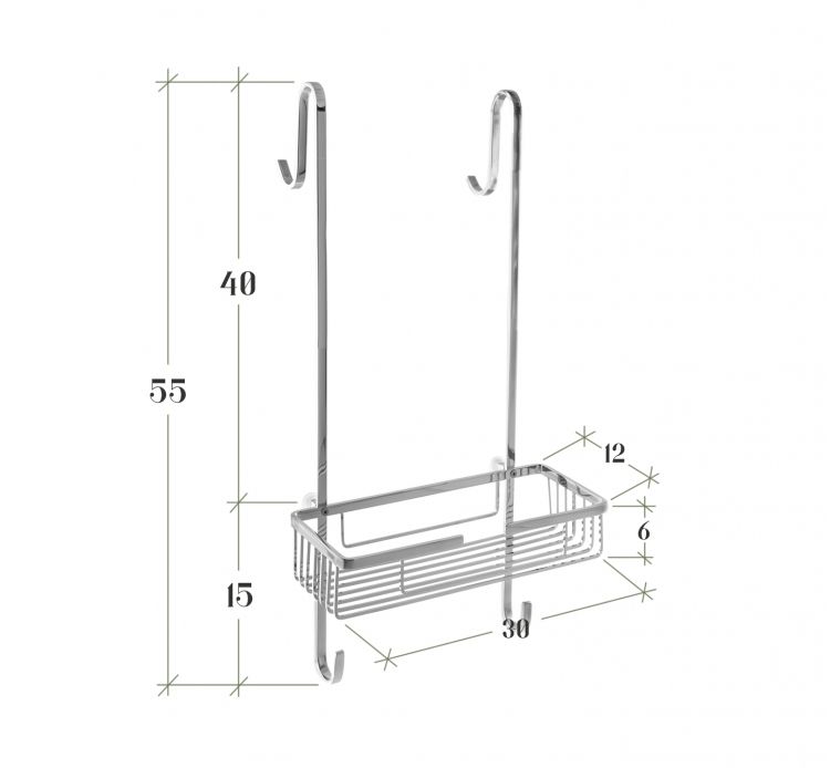 Griglia singola bagno linea quadrata da appendere alla doccia - versione  moderna