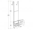 Cestello contenitore per bagno porta oggetti singolo ripiano-da appendere al box doccia - arredo bagno alta qualità