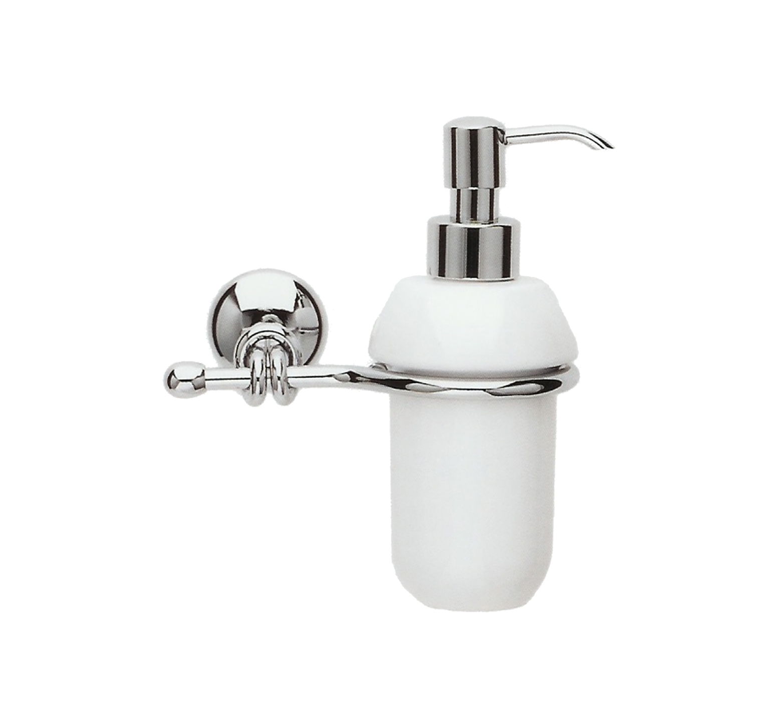 White ceramic dispenser suspended on the wall for bathroom furniture - WEAVE LINE