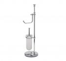- Standing bathroom toilet brush holder in frosted glass and the door card from the classic style - spring inspiration bathroom