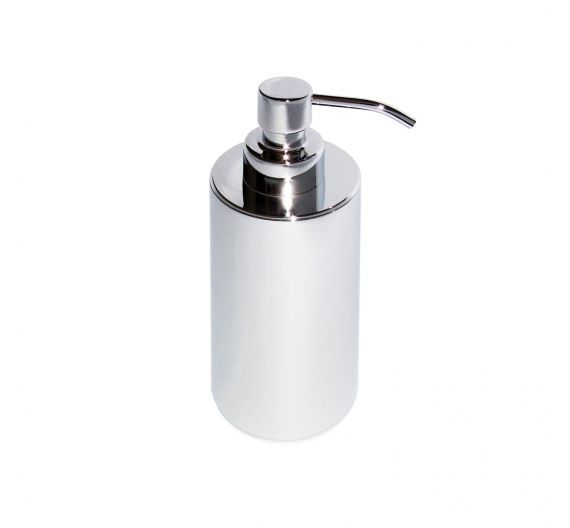 distributeur de savon porte en laiton chromé - forme ronde - appuyer comme un complément à la salle de bain