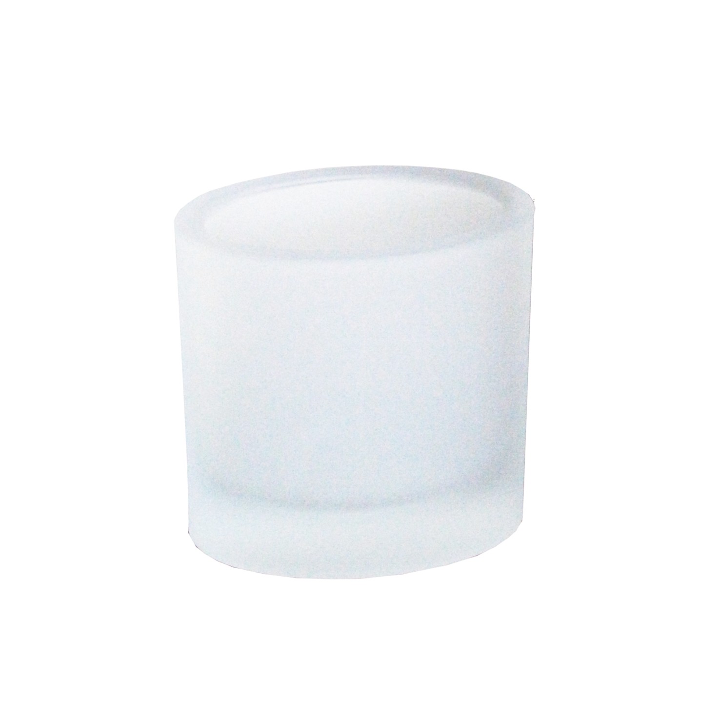 Toothbrush glass - oval shape in satin glass