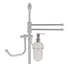 Standing toilet Brush holder in Frosted Glass, Door Roll, Door Snacks, glass and Towel bar, Bidet, 2 Rods