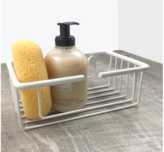 Mensola portaoggetti doccia - porta spugne shampoo sapone in ottone cromato da fissare a parete