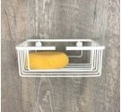 Shower shelf - soap sponge holder in chromed brass to be fixed to the wall