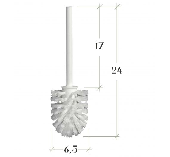 Scopino di ricambio in plastica per wc-ricambi accessori bagno-setole non abrasive e antibatteriche