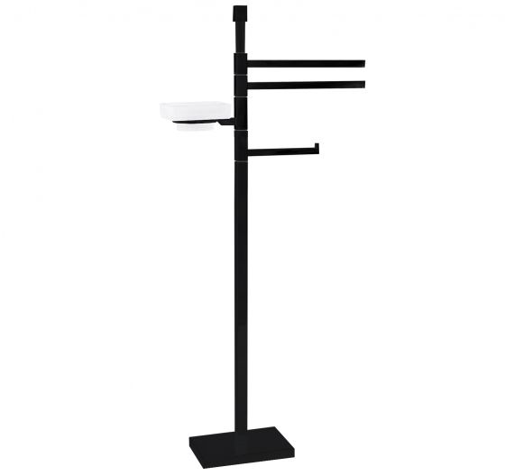 STANDING paper TOWEL holder WITH SOAP holder AND paper holder rectangular, space-saving