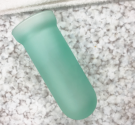 Tubo per scopino in vetro satinato verde ricambi per accessori da bagno - piantane e complementi d'arredo alta qualità