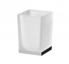 Squared frosted glass toothbrush holder squared shape - LINE CUBE