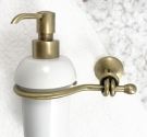 Dispenser in ceramica bianca porta sapone liquido da bagno arredamento made in Italy in stile classico lusso