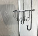 Basket for shower hanging from the glass hooks long with protection and suction - Line bathroom furniture shower