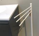 Floor freestanding towel bar, three straight arms, bath-Complement bathroom fittings brass chrome plated anti-rust