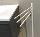 Plancher autoportant serviette de bar, trois bras droit, salle de bain-Compléter les accessoires de salle de bains en laiton