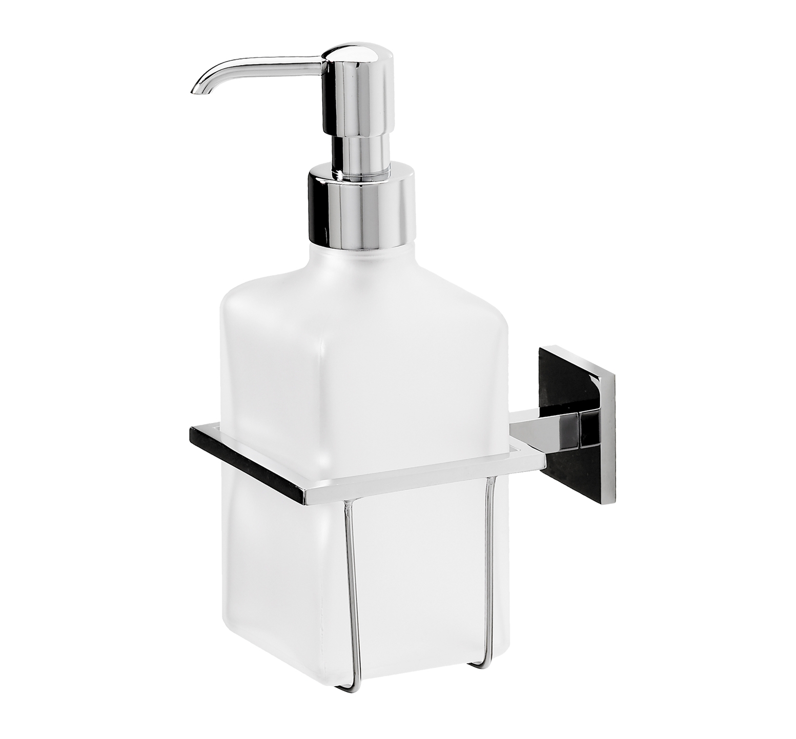 Bathroom soap dispenser to be fixed with glue without wall holes - COLLA CUBE LINE