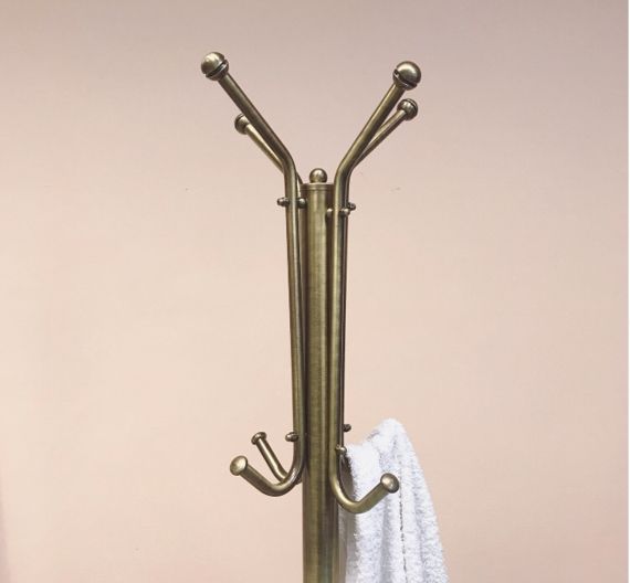 Vintage bronze style bath plantain brings tall freestand bathrobe to furnish bathroom with taste and quality
