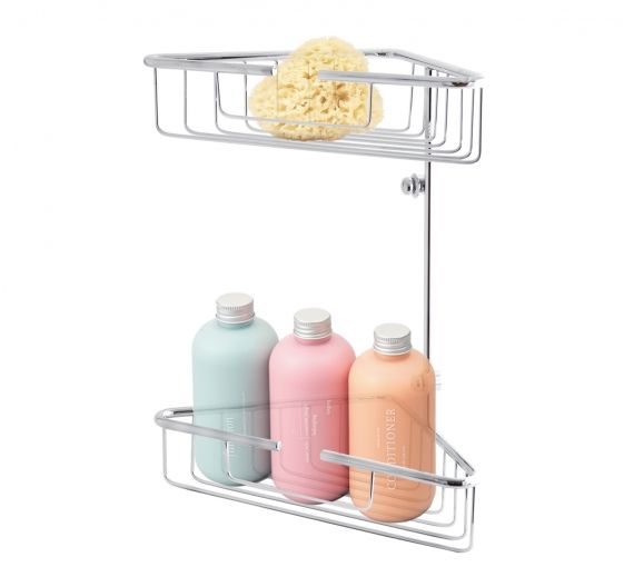 Double angular storage container to furnish quality handcrafted shower-product