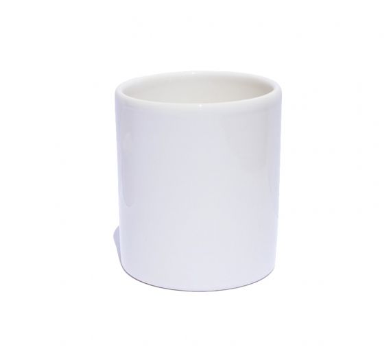 Bicchiere portaspazzolini denti cilindrico in ceramica bianca vari colori complementi accessori arredamento lavandino bagno