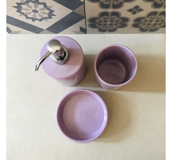 Ceramic complement set for bathroom sink