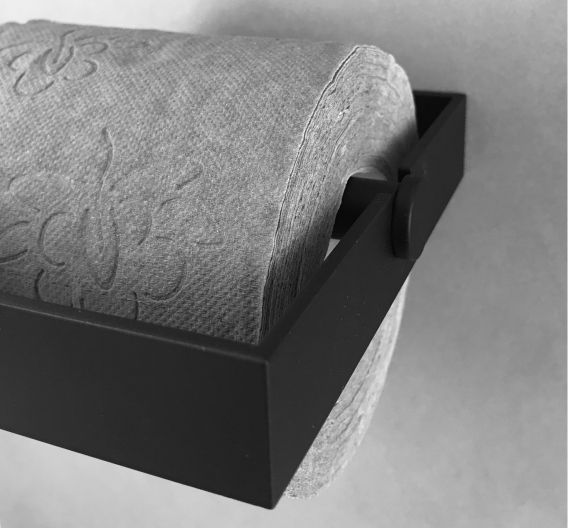 Porte-papier hygiénique pour l’ameublement de style industriel design et qualité 100% made in Italy couleur mat arredobagno