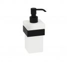 Dispenser in ceramica bianca porta sapone liquido da fissare a muro per arredamento da bagno design idearredobagno