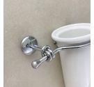 Wc brosse wc de la salle de bain décoration murale-laiton chromé et céramique blanche-artisan produit de haute qualité