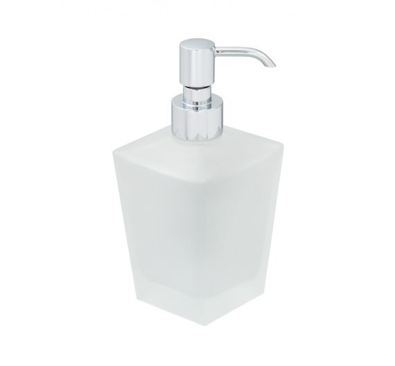 Square satin glass sink dispenser - Q.UBI LINE